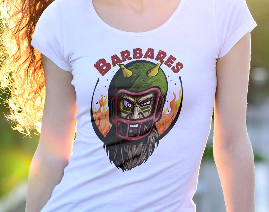 Tshirt avec le logo du club barbares