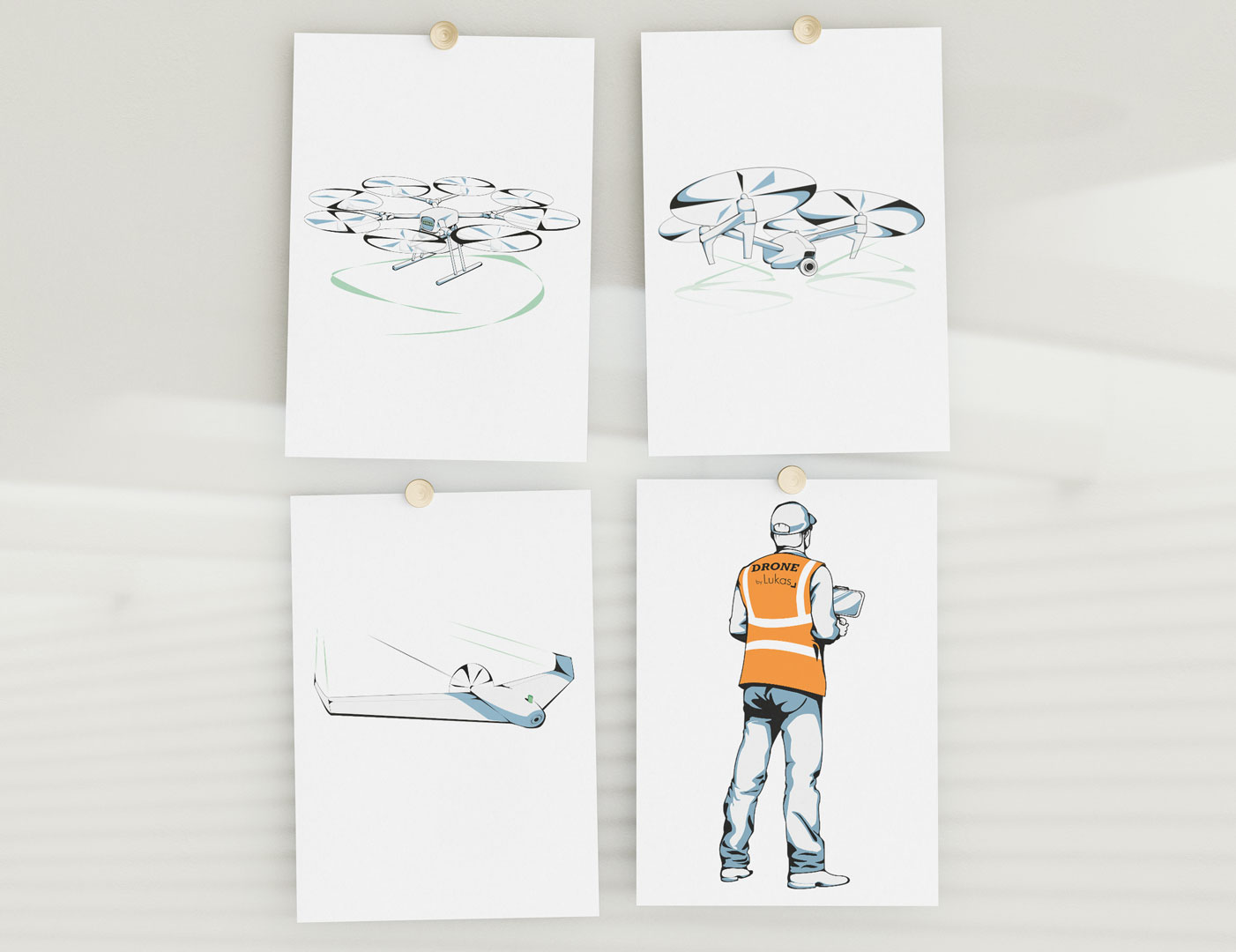 Drones et pilote Lukas