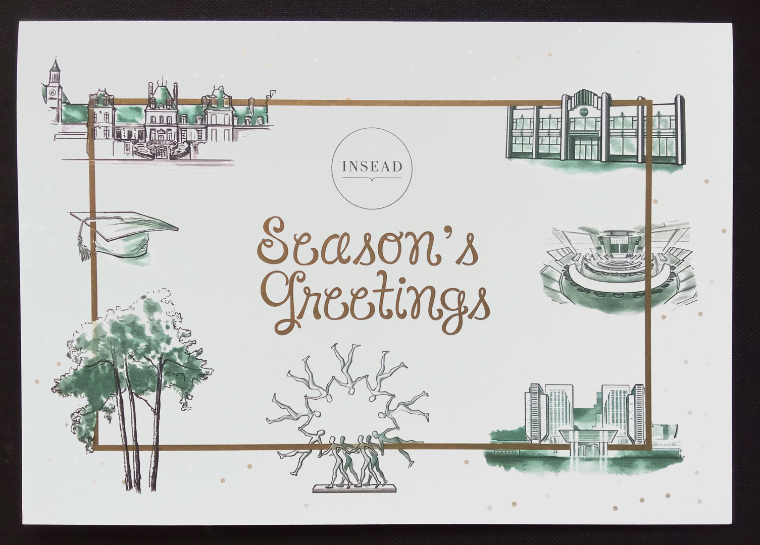 Carte de vœux illustrée INSEAD